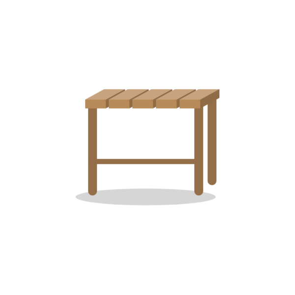 Teak bathroom stool