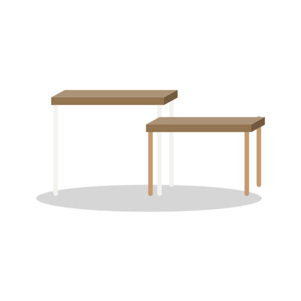 Duo nesting tables