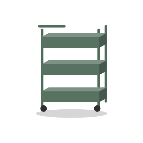 Rulle kitchen trolley