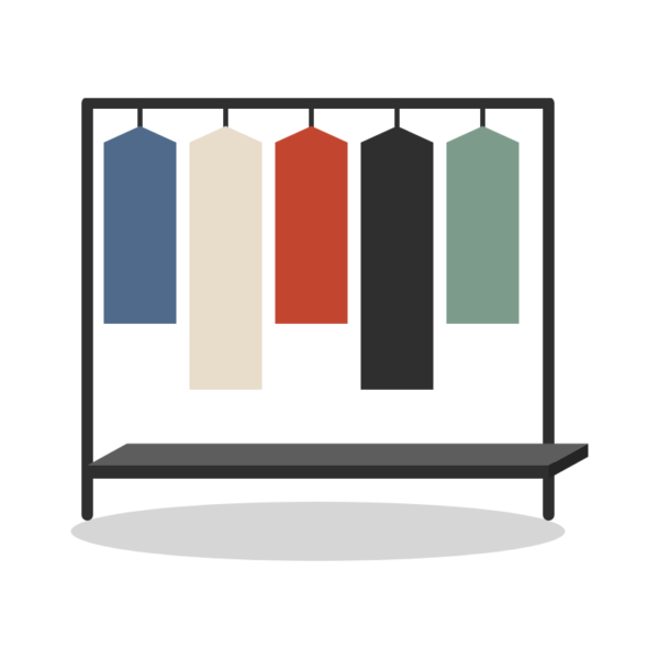 Öppen clothes rail