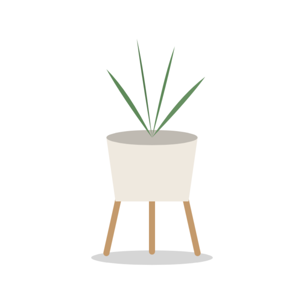 Grön plant pot on stand